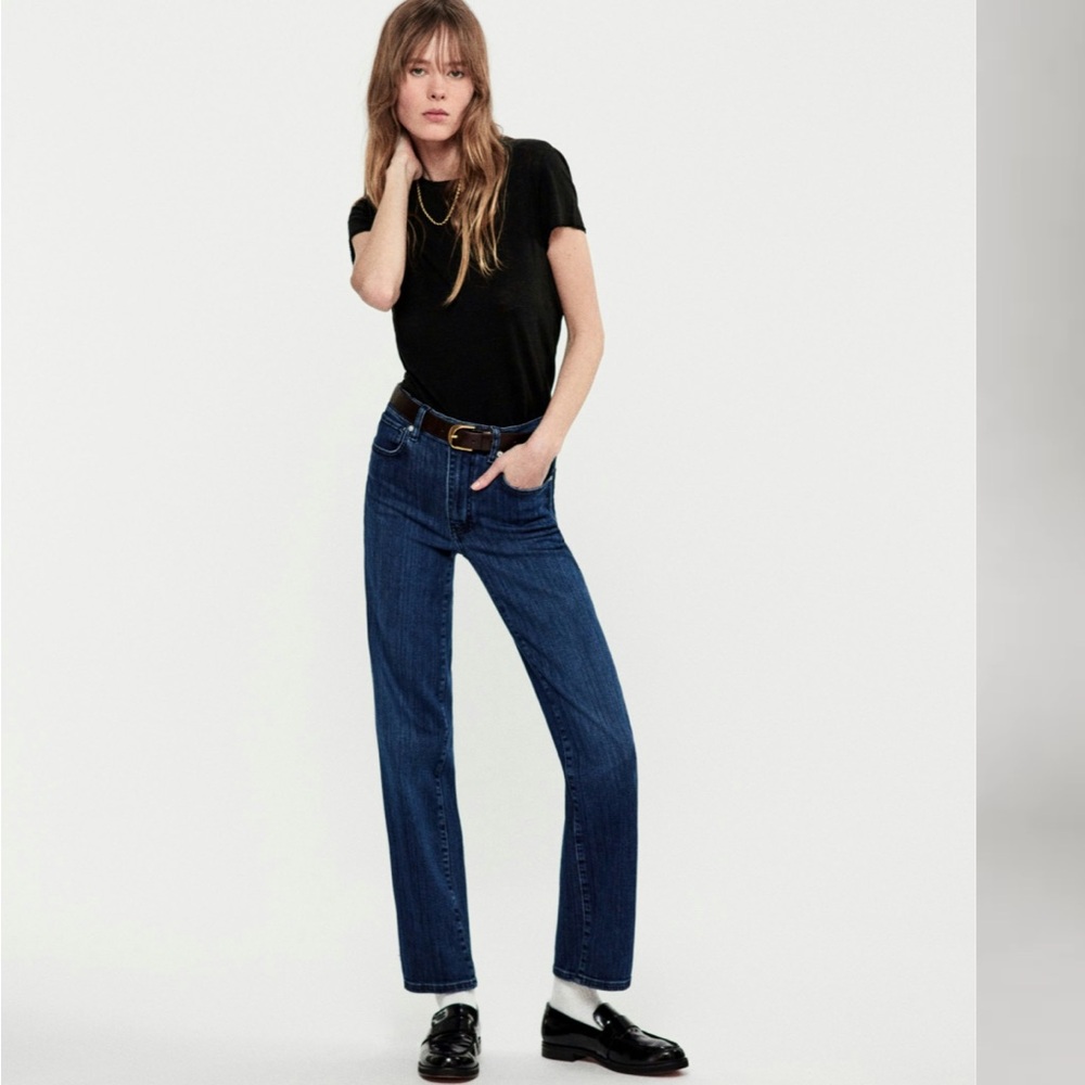 Frame Le High Straight Jean in Thunderstorm 24